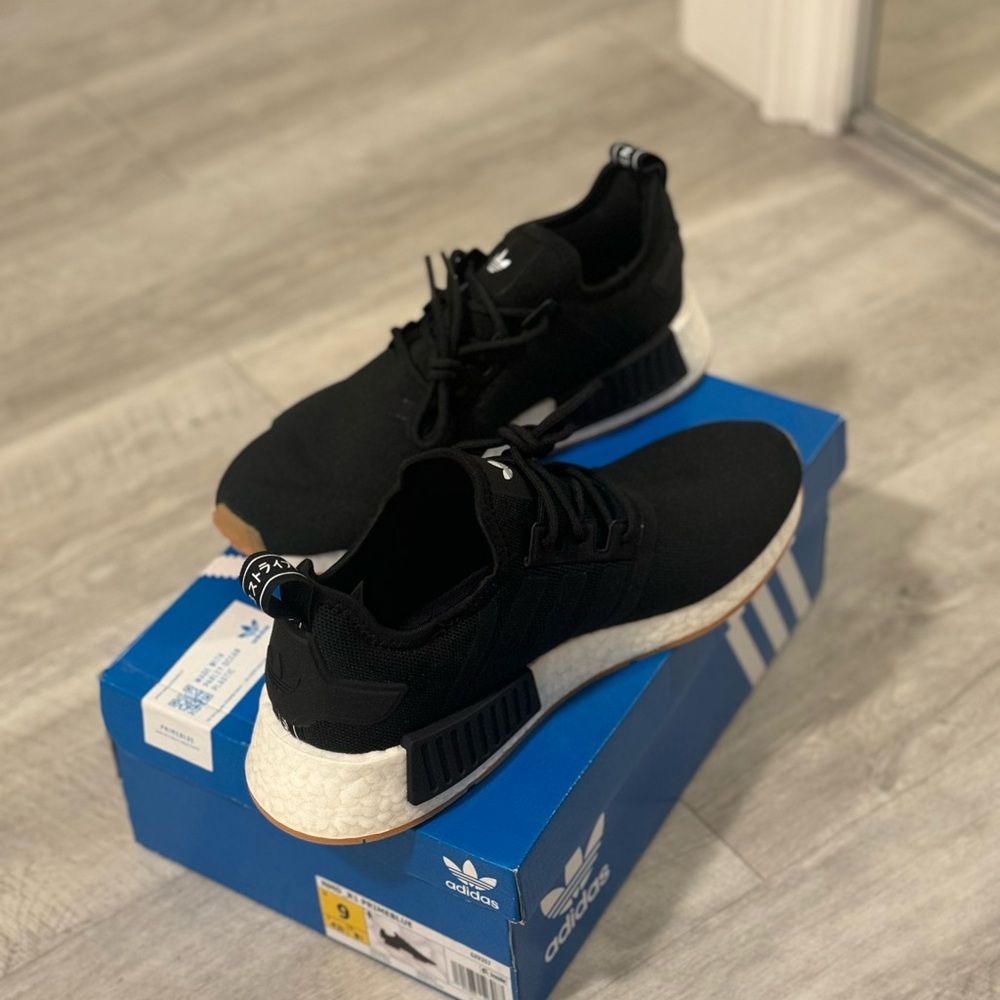 Adidas Black NMD Sneakers Size 9 - Picture 2 of 5